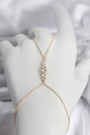 Pirinç Gold Renk Zirkon Taşlı Kadın Şahmeran