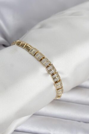 Xuping Zirkon Taşlı Gold Renk Kadın Bileklik
