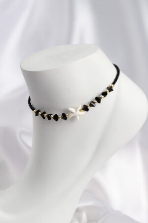 Siyah Renk Deniz Yıldızı Motifli Halhal