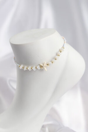 Beyaz ve Karışık Renk Deniz Yıldızı Motifli Halhal