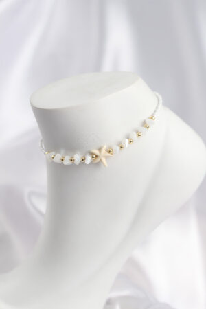 Beyaz Renk Deniz Yıldızı Motifli Halhal