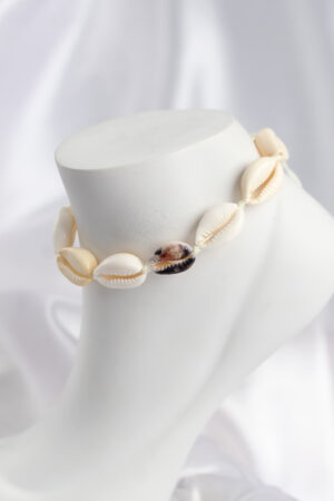 Doğal Kauri Kabuğu Asansörlü Model Halhal