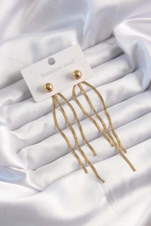 316L Çelik Gold Renk İtalyan Model Topçuk Küpe